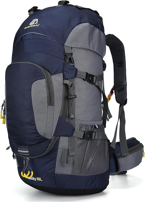 60L Hiking Backpack with Rain Cover Waterproof Lightweight Outdoor Travel Backpack Large Rucksack for Men Women High-Capacity Daypack for Hiking Trekking Camping Sport on Amazon.ae - Price Tracker