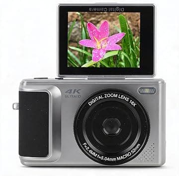 Dpofirs 64MP Digital Camera for Photography 4K | Autofocus Anti Shake Compact Travel Cam with 180 Degree Flip Screen for Teens on Amazon.ae - Price Tracker