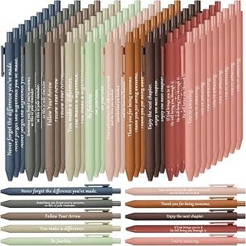 Teling 100 Pieces Motivational Pens Bulk Operation Inspirational Quotes Ballpoint Pens with Saying for Back to School Gifts Black Ink Party Favors(Dark Colors,Classic Style) على Amazon.ae - متتبع الأسعار