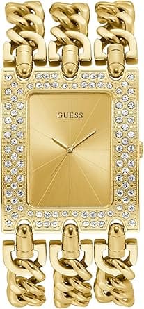 GUESS 39mm Gold-Tone Glitz Chain-Link Watch on Amazon.ae - Price Tracker