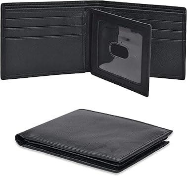 Oak Leathers Genuine Leather Bifold Wallet for Men - Wallets with 9 Credit Cards, 1 ID Window, Slim Minimalist (No Box Black) on Amazon.ae - Price Tracker