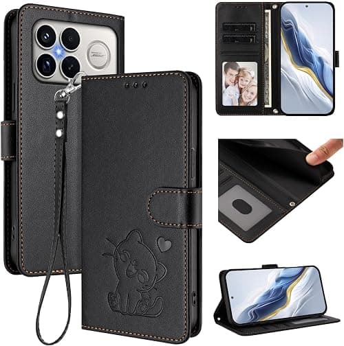 Cover Compatible with Xiaomi Poco F8 Ultra 5G,Compatible with Redmi K90 Pro Max 5G Lanyard【Flip Stand Card Holder Wallet Magnetic Clasp Phone Case】Black on Amazon.ae - Price Tracker