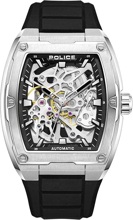 Police Skeletor Men's Watch With Silicone Strap on Amazon.ae - Price Tracker