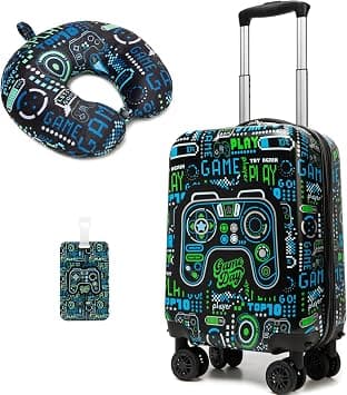 Kids Suitcase Set for Boys Hardside Luggage with Spinner Wheels 2 Piece 16inch Toddler Suitcase for Boys Travel Carry on Luggage Airline Approved on Amazon.ae - Price Tracker
