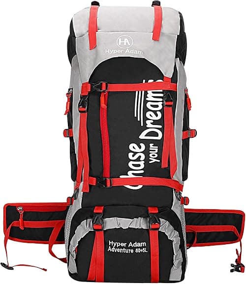 Hyper Adam 65 L Water Resistant Rucksack Hiking Backpack/Bag for Trekking/Camping/Travel/Outdoor Sport on Amazon.ae - Price Tracker