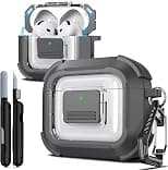 R-fun for AirPods 4th Generation Protective Case, Compatible with Magsafe, Magnetic Automatic Lock, with Cleaning Kit, Suitable for Airpods 4 Protective Case (2024) -Gray - Best Deal Finder