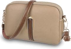 Crossbody Bag for Women, Leather Handbag & Shoulder Bag with Adjustable Wide Strap - متتبع أسعار Amazon.sa