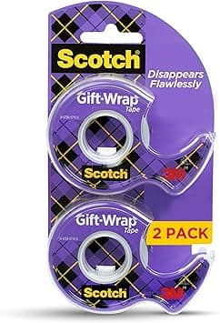 Scotch Gift Wrap Tape, Invisible, 3/4 in. x 600 in., 2 Tape Rolls with Dispensers - Amazon.ae Price Tracker