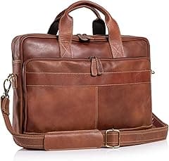 KomalC 16-Zoll-Aktentaschen aus Leder, Laptop-Kuriertaschen fr Mnner und Frauen, beste Bro-, Schul-, College-Umhngetasche - Amazon.ae Price Tracker