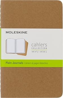 Moleskine 9 x 14 cm Cahier Journal Set 3 Notebooks with Plain Pages Cardboard Cover and Visible Cotton Stiching - Kraft Brown on Amazon.ae - Price Tracker