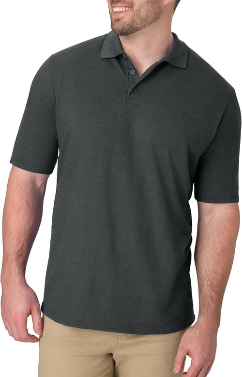 Hanes Men’s X-Temp Short Sleeve Polo Shirt, Midweight Men's Shirt على Amazon.ae - متتبع الأسعار