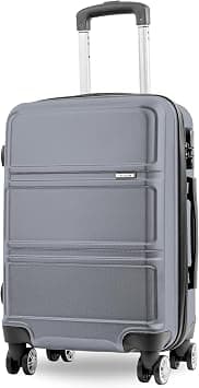 Reflection ABS Cabin Luggage Airline Approved, Lightweight 20 Inch Luggage- 360° Silent Wheels, ABS Hard Suitcase Trolley, Spinner Wheels, Travel Luggage (20-Inch, D.Grey) on Amazon - Best Deal Finder