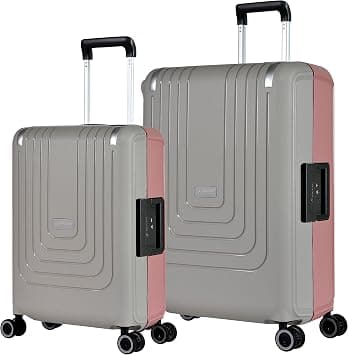 Eminent 2 Piece Luggage Set 20/28 Inches Polypropylene Hard Case Luggage Sets with 4 Double Spinner Wheels TSA Lock (Set of 2 (20/28), Gray Pink) على Amazon.ae - متتبع الأسعار