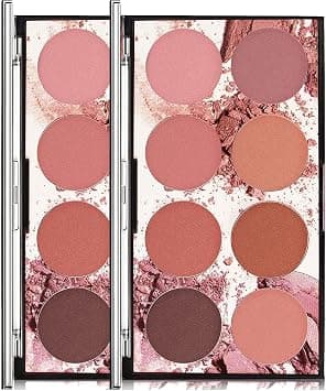 MISS ROSE M 8 Colors Face Blush Palette, Professional Facial Makeup Blusher, Natural and Long Lasting Delicate Contour, Highlight Blush (8 Colors) - Best Deal Finder