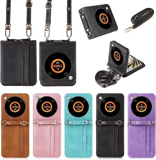 ZTE Libero Flip/Nubia Flip Case [Goat Leg] [Shoulder Strap] [Card Insert Slot] [Practical Case] Compatible with ZTE Libero Flip/Nubia Flip Smartphone(Black) on Amazon.ae - Price Tracker