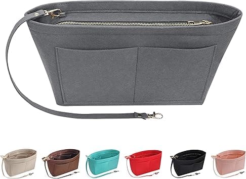 Soyizom Felt Handbag Organiser Purse Organiser Felt Insert Bag Organisers Multi Pockets Tote Bag in Bag for Women,Grey-L on Amazon.ae - Price Tracker