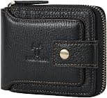 MING CLAN Zipper Wallet Men RFID Blocking Leather Bifold Wallets For Men - Flap ID Window Zip Coin Pocket Mens Zipper Wallets - Big Capacity - Best Deal Finder