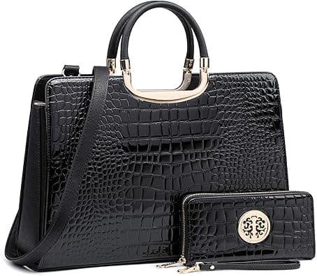 Womens Handbag Top Handle Shoulder Bag Tote Satchel Purse Work Bag with Matching Wallet on Amazon.ae - Price Tracker