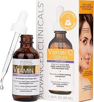 Advanced Clinicals Vitamin C Anti Aging Serum 52 ml, Clear, 1 on Amazon.ae - Price Tracker