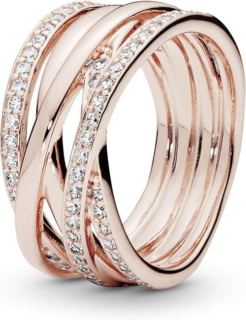 Pandora Jewelry Entwined Cubic Zirconia Ring in Pandora Rose on Amazon.ae - Price Tracker