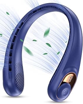 KIDEE Portable Neck Fan, Personal Bladeless Rechargeable, Upgraded 4000mAh Battery & 360° Surrounding Air Outlet, Increase Air Volume, Ultra Quiet, Long Use Time Wearable Fan for Home Travel on Amazon.ae - Price Tracker