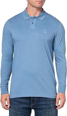 BOSS mens Square Patch Logo Slim Fit Long Sleeve Polo Shirt Polo Shirt on Amazon.ae - Price Tracker