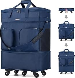 Hanke Suitcases with Wheels Expandable Foldable Luggage Bag Collapsible Rolling Travel Duffel Bag without Telescoping Handle - Best Deal Finder