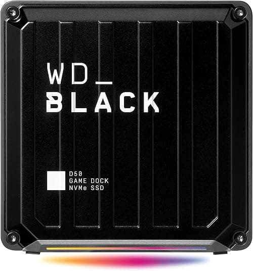 WD_BLACK 1TB D50 Game Dock NVMe SSD Solid State Drive, RGB with Thunderbolt 3 Connectivity, Up to 3,000 MB/s - WDBA3U0010BBK-NESN on Amazon.ae - Price Tracker