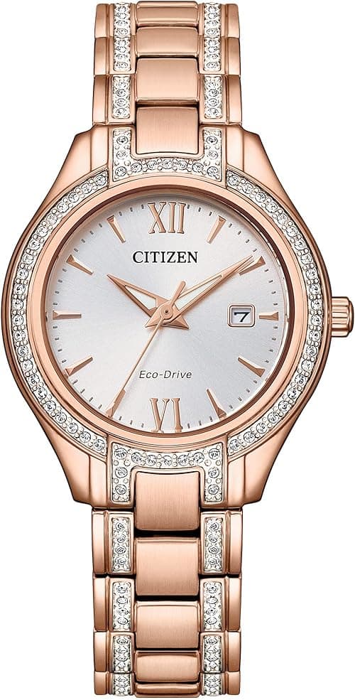 Citizen Ladies' Silhouette Crystal Eco-Drive Watch, 3-Hand Date, Stainless Steel, Spherical Mineral Crystal on Amazon.ae - Price Tracker
