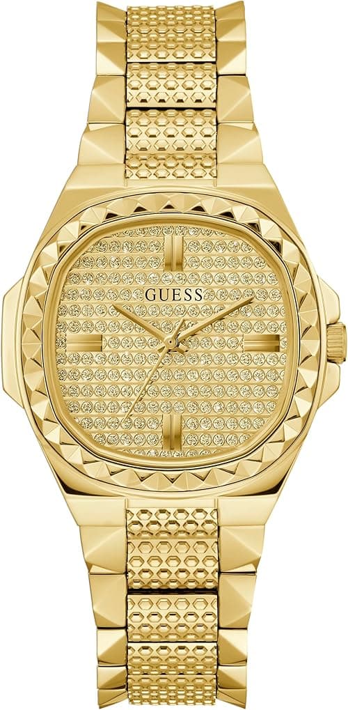 GUESS Textured Gold-Tone Analog Watch on Amazon.ae - Price Tracker