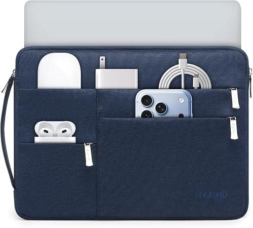 HYZUO 13.3 14 15 16 17 Inch Laptop Sleeve Bag with 3 Front Pockets and Side Handle Compatible with MacBook Pro 13/14/15/16, MacBook Air 13/15, Surface Laptop/Book/Pro, Dell XPS 13/14/15/16/17, A46 on Amazon.ae - Price Tracker