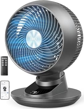DREO Smart 3D Desk Fan for Bedroom - 8.8m/s Strong Air Performance, Extremely Quiet 22dB, 90° Oscillation, App & Voice Control, 9 Levels, 8/12h Timer for Home & Office on Amazon.ae - Price Tracker
