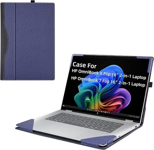 Laptop Cover Case for HP OmniBook X Flip 16 16-arXXXX/16-asXXXX& OmniBook 7 Flip 16-auXXXX 16inch [not Compatible with Any Other Model] 2-in-1 PU Leather Notebook Sleeve (Blue) on Amazon.ae - Price Tracker