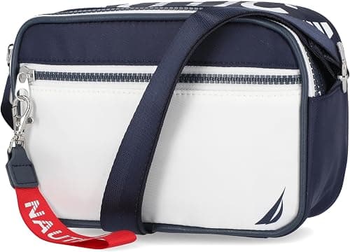 Nautica womens High Seas Camera Crossbody, Indigo/White, One size on Amazon.ae - Price Tracker