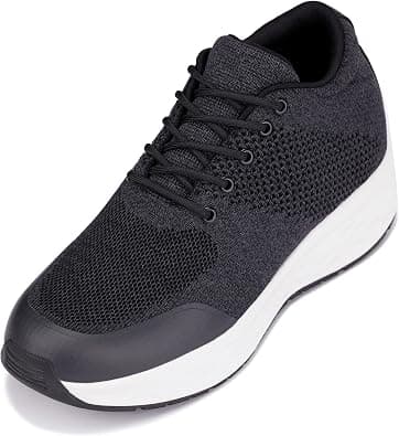 CALTO Men's Invisible Height Increasing Elevator Shoes - Black/Black Sole Fashion Lightweight Sporty Sneakers - 2.8 Inches Taller - X2690 على Amazon.ae - متتبع الأسعار