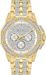 Bulova Men's Crystal Octava Chronograph Quartz Watch, Pave Crystal Dial - Best Deal Finder