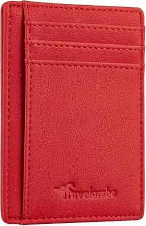 Travelambo Front Pocket Minimalist Leather Slim Wallet RFID Blocking Medium Size on Amazon.ae - Price Tracker