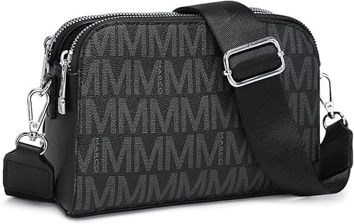 Crossbody Bags for Women Triple Zip Vegan Leather Camera Purses Small Shoulder Handbags with Wide Strap on Amazon.ae - Price Tracker