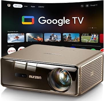 Aurzen EAZZE D1 MAX Upgraded Google TV Smart Projector 4K Supported, Ultra-Bright 1000 ANSI Lumens, MEMC Tech, Fully Automatics, 20W DoIby Audio, Home Theater Movie Projector with WiFi and Bluetooth on Amazon.ae - Price Tracker