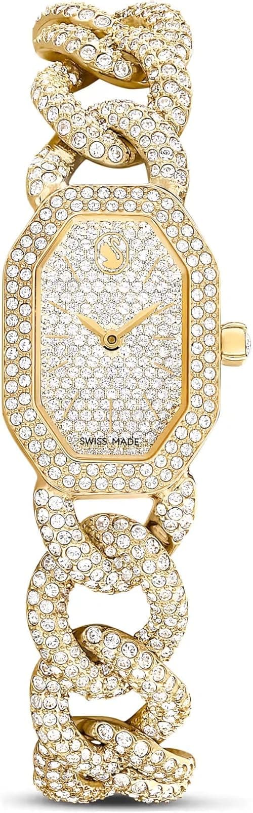 Swarovski Dextera Chain Watch Swiss Made, Crystal Bracelet, Gold Tone, Gold-Tone Finish 5668854 on Amazon.ae - Price Tracker