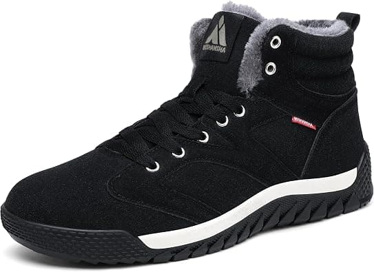 Mishansha Men's Winter Shoes Warm Lined Snow Boots Winter Outdoor Boots Winter Boots Size 38-48 EU على Amazon.ae - متتبع الأسعار