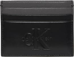 Calvin Klein BOLD CARDHOLDER Mens Cardholder, Black, OS - Best Deal Finder