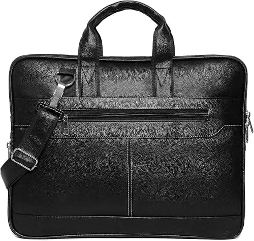 Bagneeds Men's Black Synthetic Leather Briefcase Best Laptop Messenger Bag Satchel for Men on Amazon.ae - Price Tracker