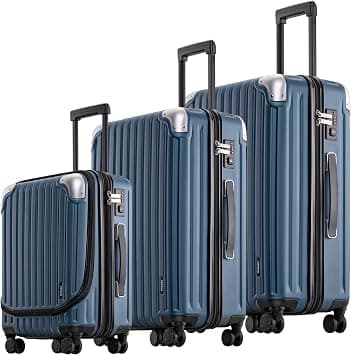 LEVEL8 Luggage Set of 3, Carry-on Suitcase, ABS+PC Spinner Hardshell on Amazon - Best Deal Finder