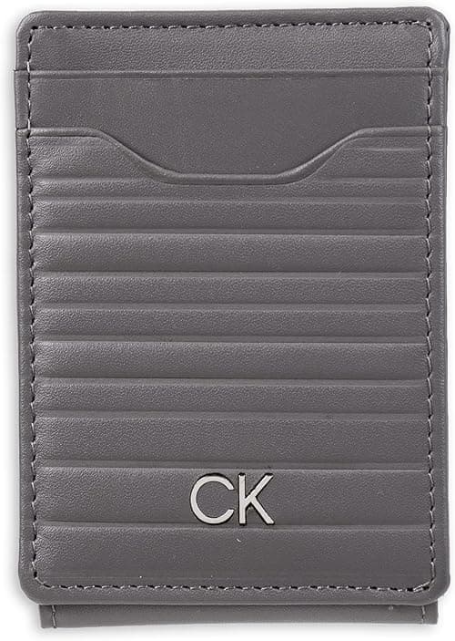 Calvin Klein Men's RFID Magnetic Front Pocket Leather Wallet, Grey, One Size, Grey, One size on Amazon.ae - Price Tracker