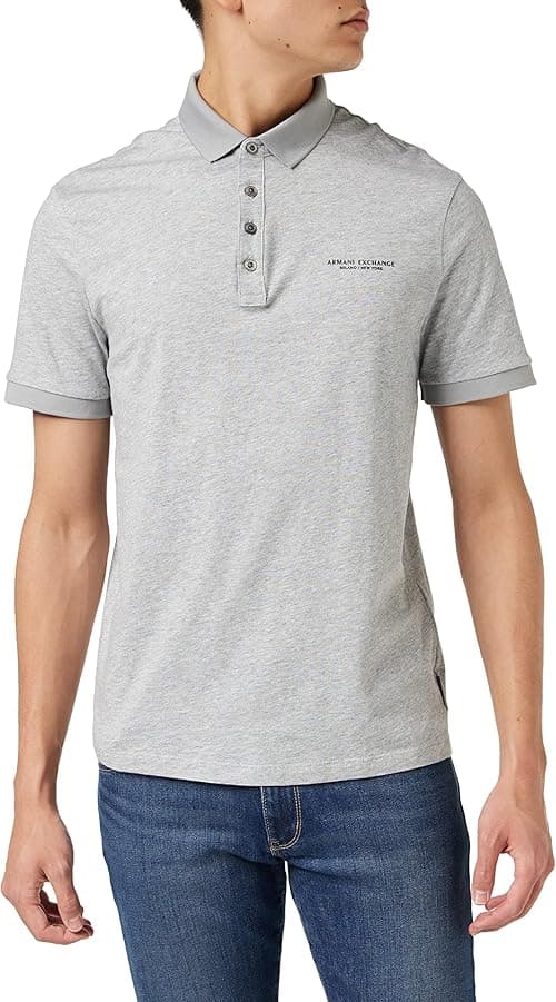 AX Armani Exchange mens Milano/NY Logo Jersey Polo Polo Shirt on Amazon.ae - Price Tracker