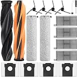 18 Accessories for Dreame Aqua10 Ultra Roller Complete Robot Vacuum Cleaner, Spare Part with 4 Dust Bags, 4 Side Brushes, 4 Filters, 2 Cleaning Rolls, 2 Main Brushes, 1 - Best Deal Finder