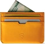 Vaultskin MOORGATE Slim Card Holder - Minimalist Leather Wallet, RFID Blocking Sleeve, Fits Front Pocket, for Men and Women - Best Deal Finder