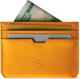 Vaultskin MOORGATE Slim Card Holder - Minimalist Leather Wallet, RFID Blocking Sleeve, Fits Front Pocket, for Men and Women - Best Deal Finder