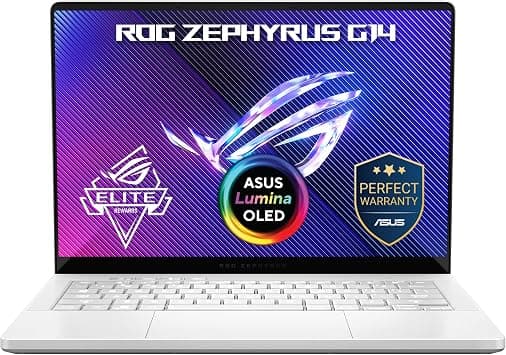 Asus ROG ROG Zephyrus G14 Gaming Laptop (Platinum White) | 14"3K (2880 x 1800) 120Hz OLED Display, AMD Ryzen AI 9 465, NVIDIA RTX5060 8GB, 32GB RAM, 1TB SSD, Win11 [GA403GM-SY006W] على Amazon.ae - متتبع الأسعار